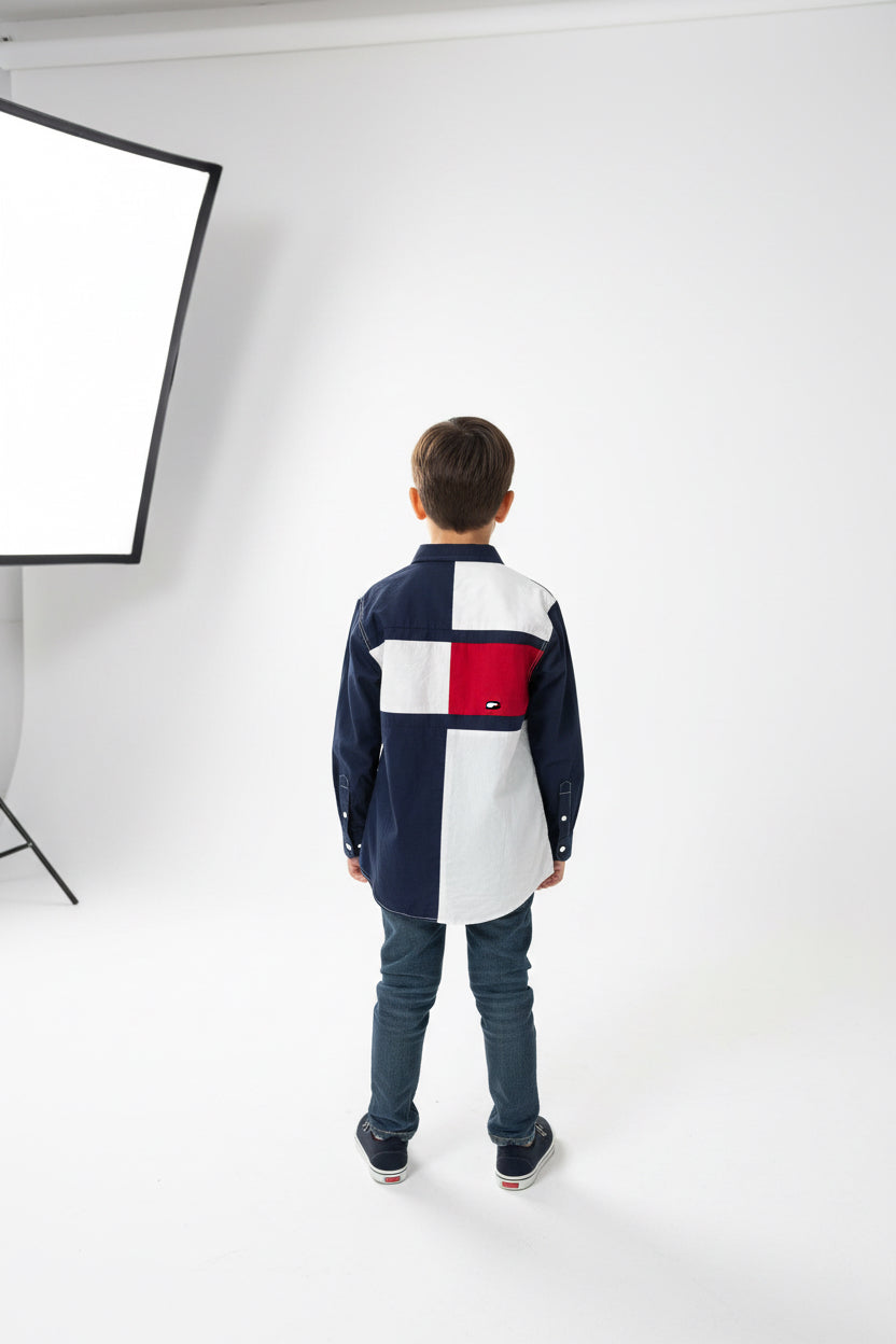 TOMMY HILFIGER CAMISA VESTIR MANGA LARGA DE NIÑO