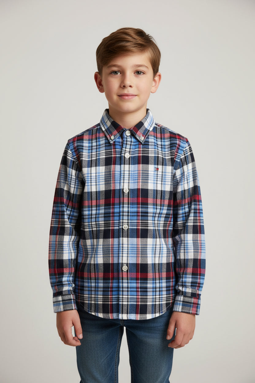 TOMMY HILFIGER CAMISA VESTIR MANGA LARGA DE NIÑO
