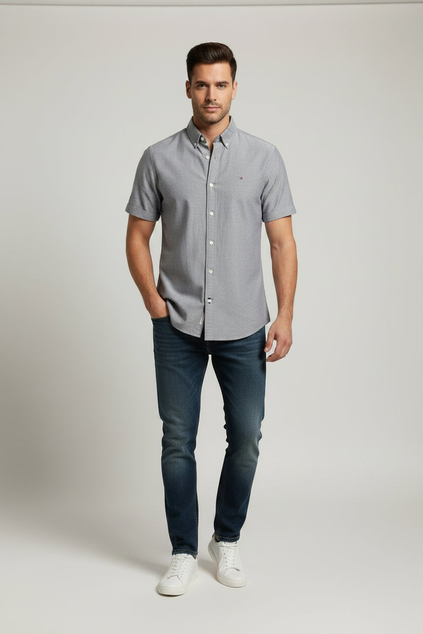 TOMMY HILFIGER CAMISA DE VESTIR MANGA CORTA DE HOMBRE