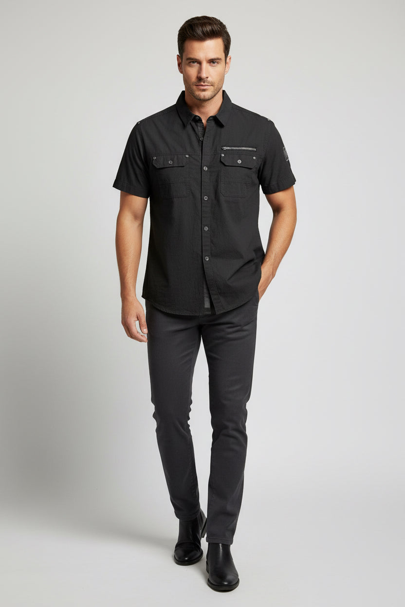GUESS CAMISA DE VESTIR MANGA CORTA DE HOMBRE
