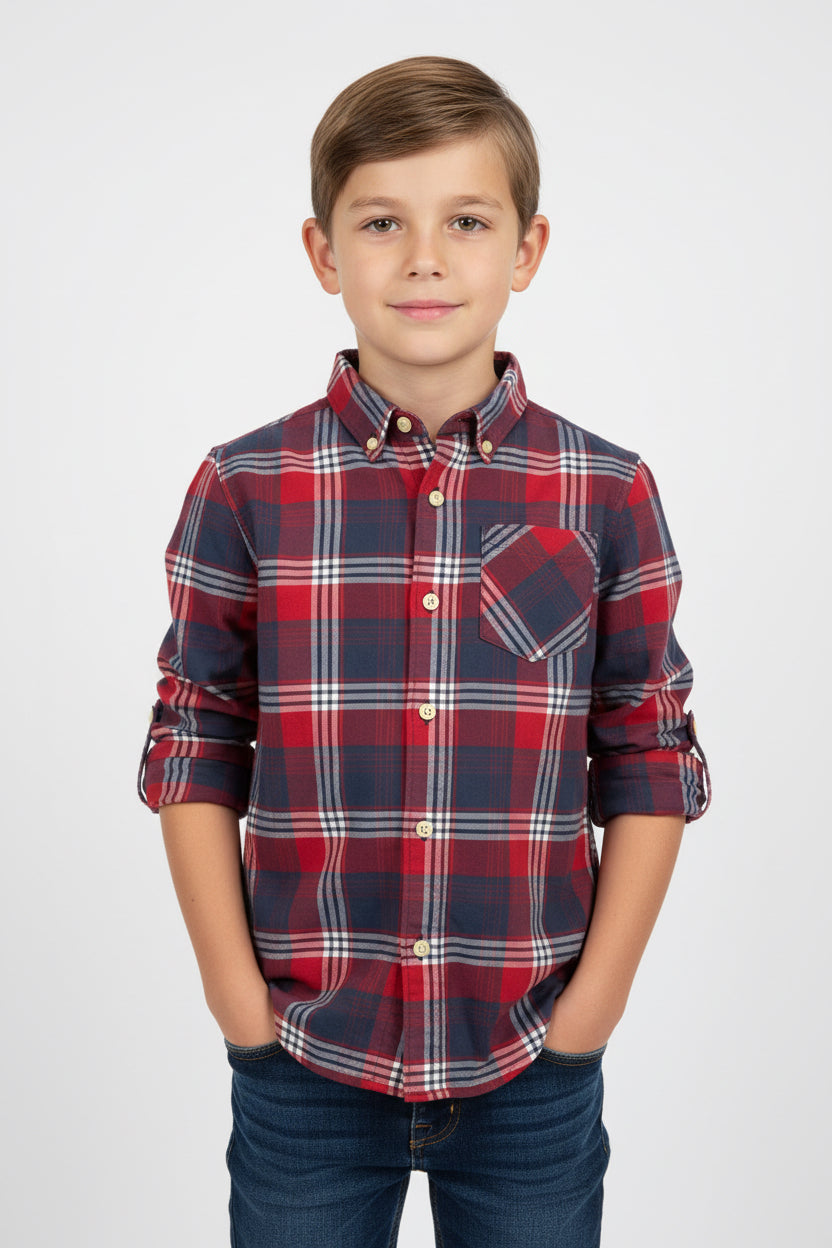 TOMMY HILFIGER CAMISA DE VESTIR MANGA LARGA DE NIÑO