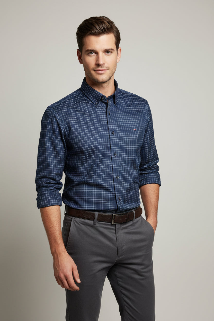 TOMMY HILFIGER VESTIR MANGALARGA HOMBRE