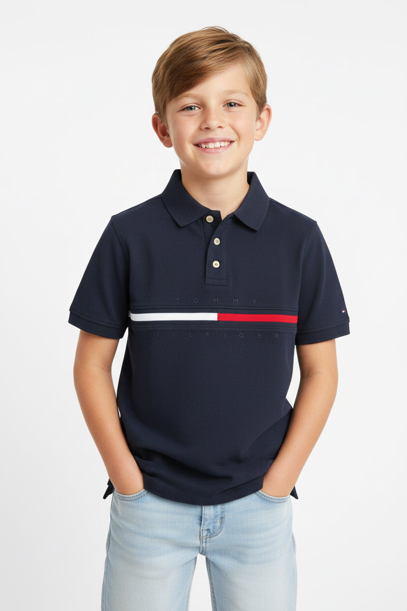TOMMY HILFIGER CAMISA TIPO POLO DE NIÑO