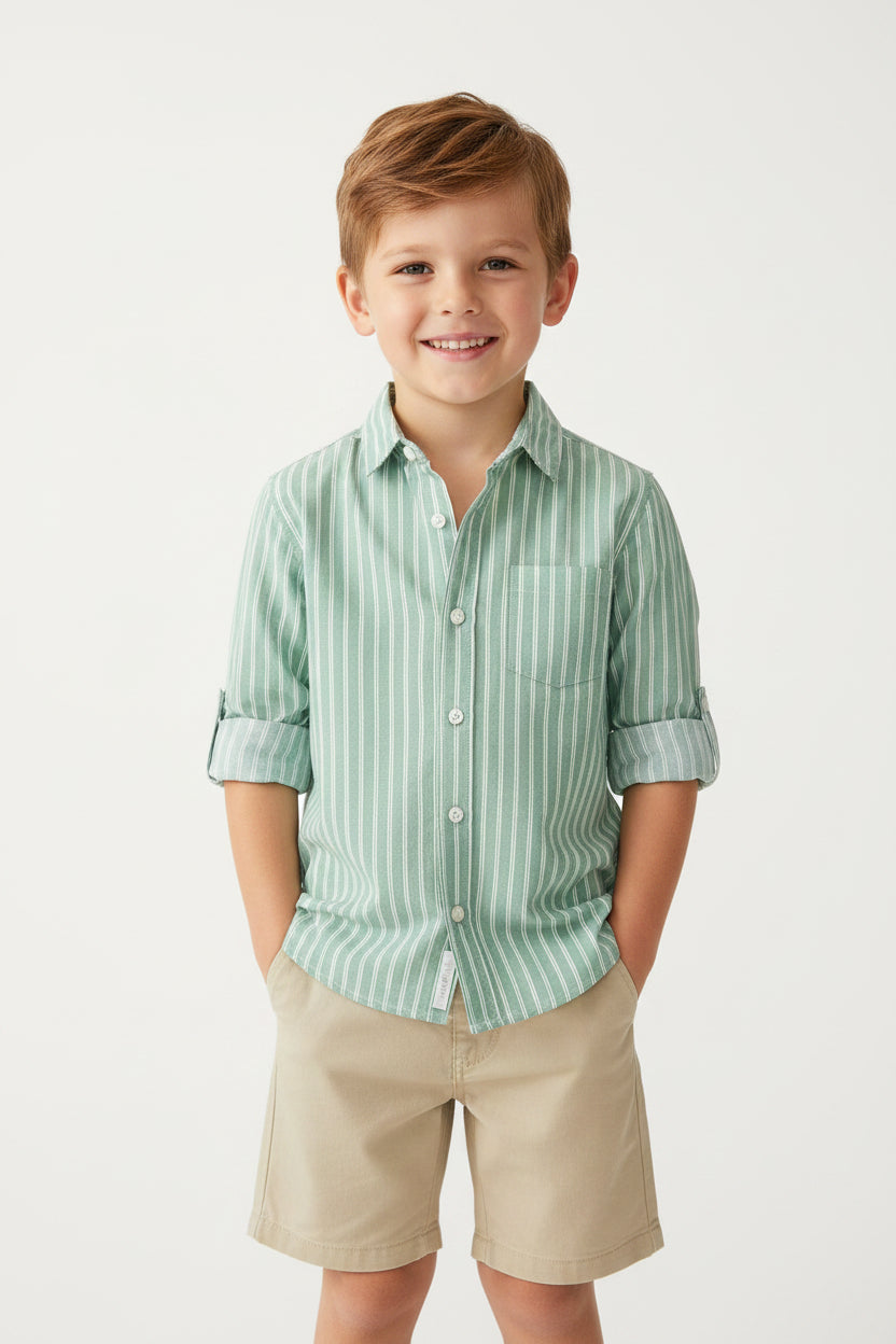 H&M CAMISA VESTIR MANGA LARGA DE NIÑO