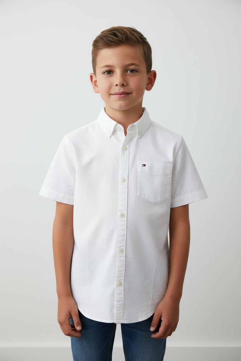TOMMY HILFIGER CAMISA VESTIR MANGA CORTA DE NIÑO