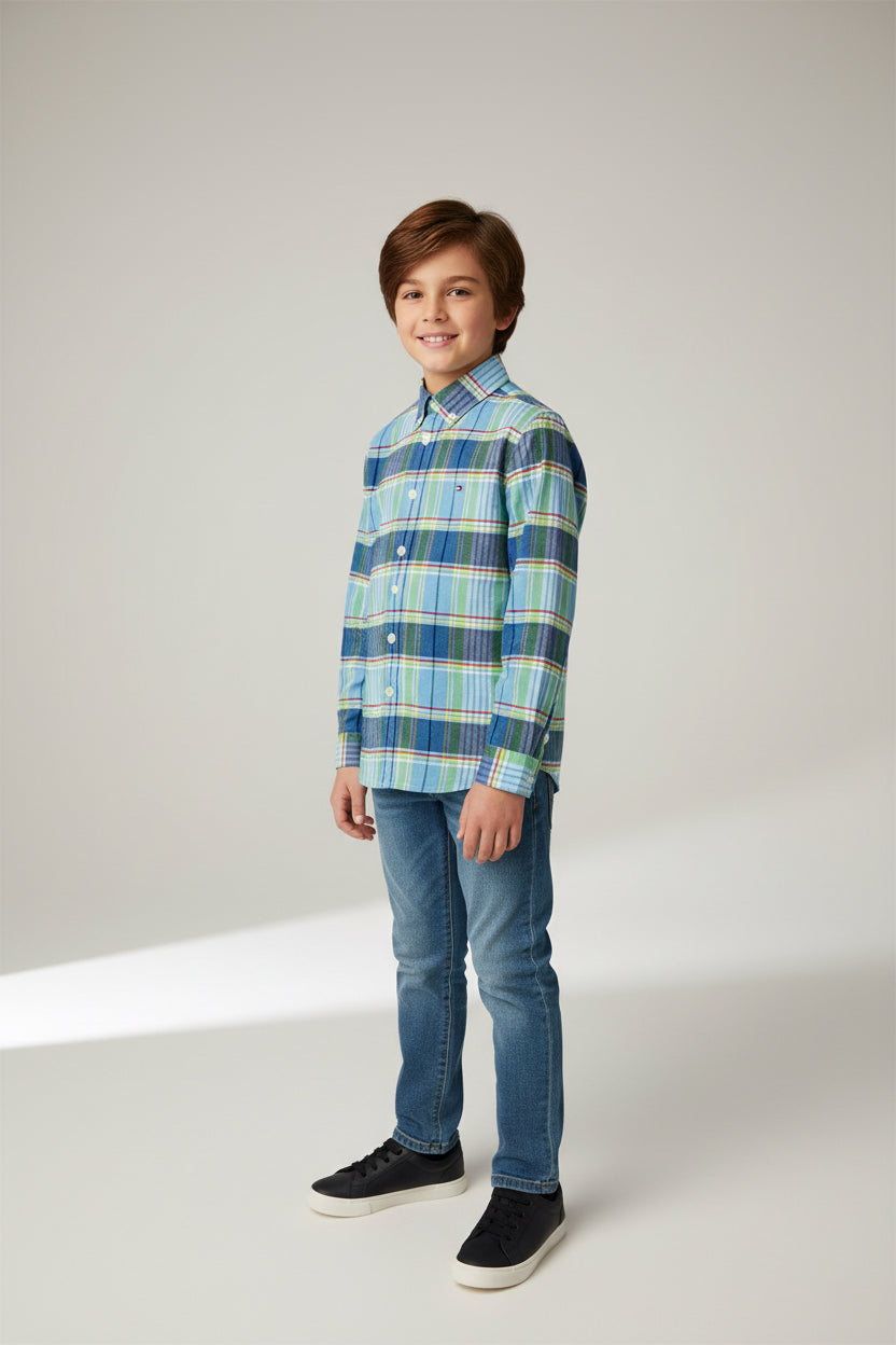 TOMMY HILFIGER CAMISA VESTIR MANGA LARGA DE NIÑO
