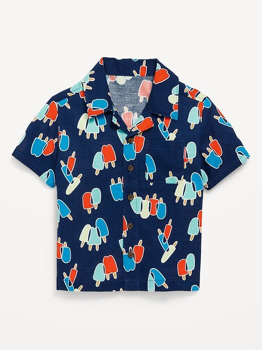 OLD NAVY Camisa Vestir Manga Corta de Niño