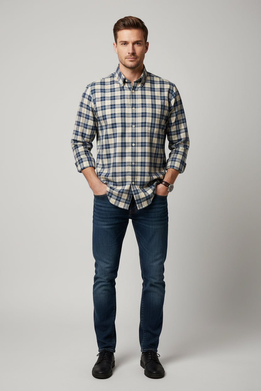 BROOK BROTHERS CAMISA DE VESTIR DE HOMBRE MANGA LARGA