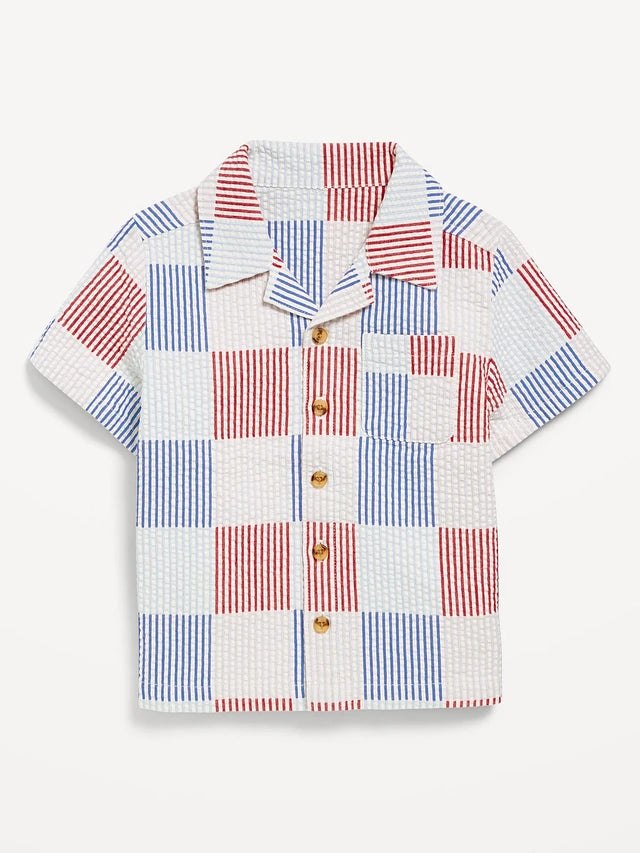 OLD NAVY Camisa Vestir Manga Corta de Niño