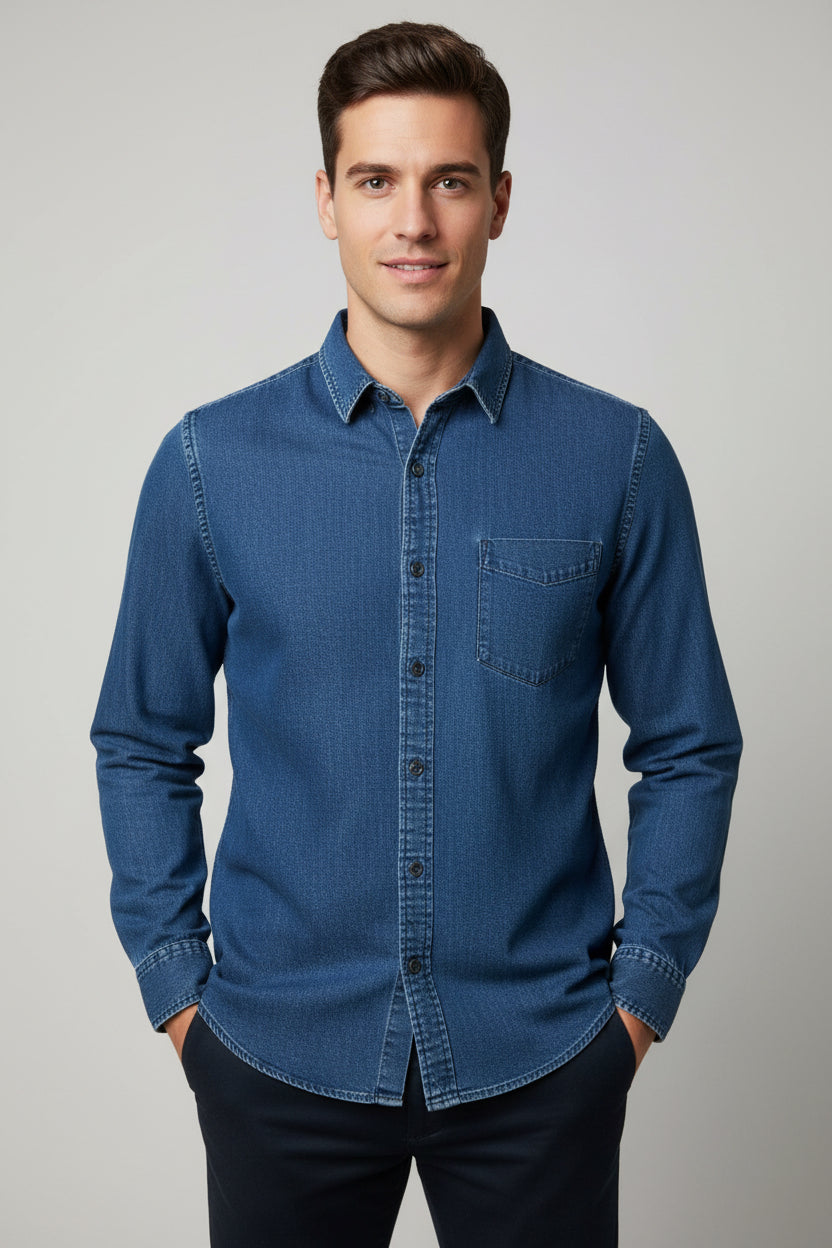 OLD NAVY CAMISA DE VESTIR MANGA LARGA DE HOMBRE