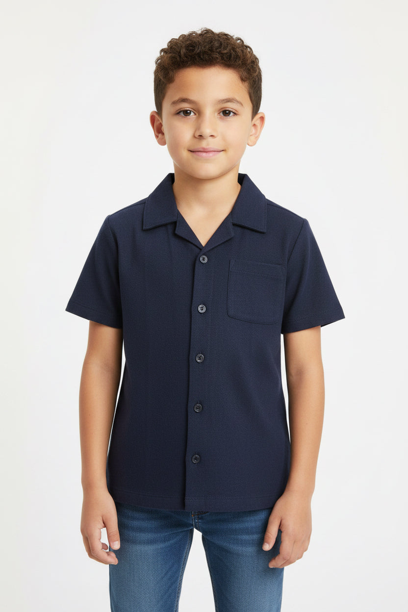 OLD NAVY CAMISA VESTIR MANGA CORTA DE NIÑO