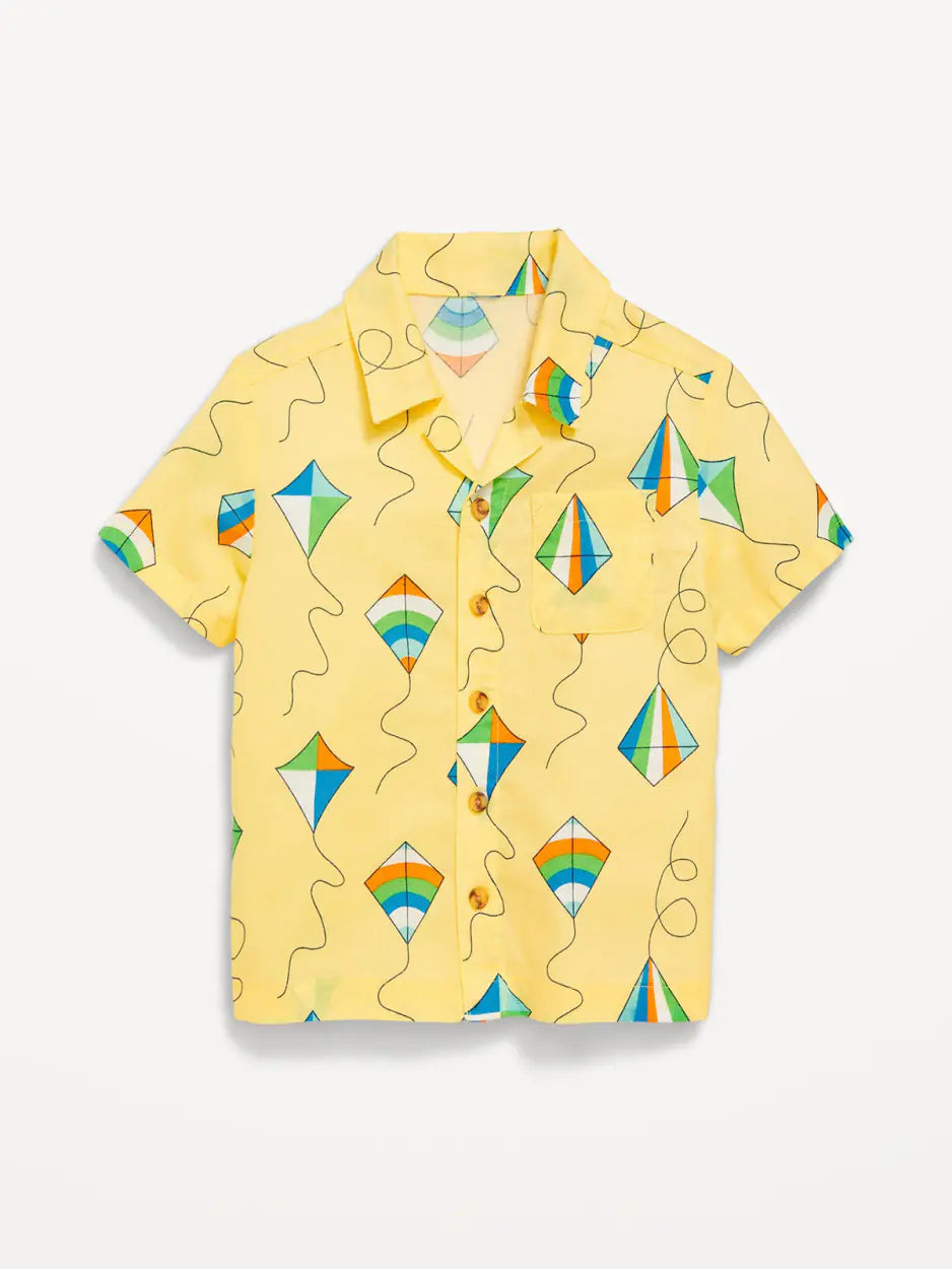 OLD NAVY Camisa Vestir Manga Corta de Niño