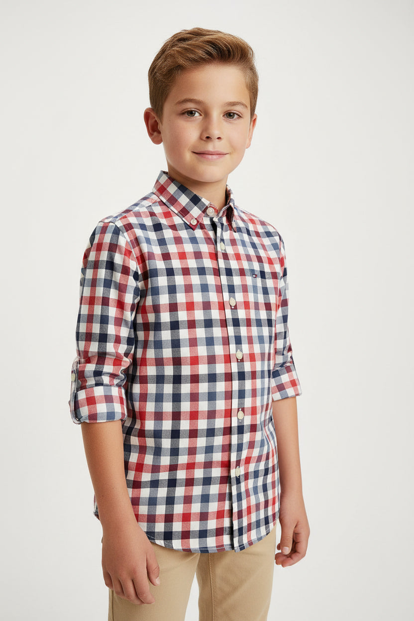 TOMMY HILFIGER CAMISA VESTIR MANGA LARGA DE NIÑO