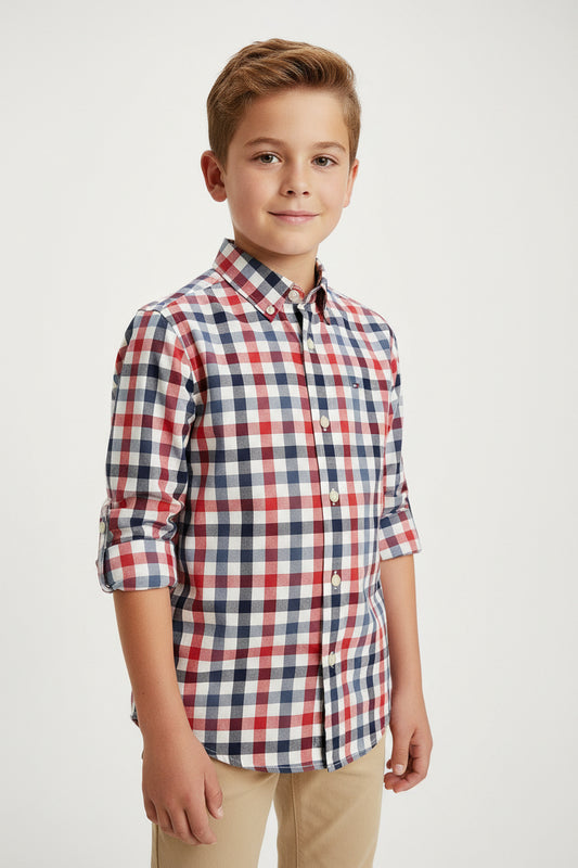 TOMMY HILFIGER CAMISA VESTIR MANGA LARGA DE NIÑO