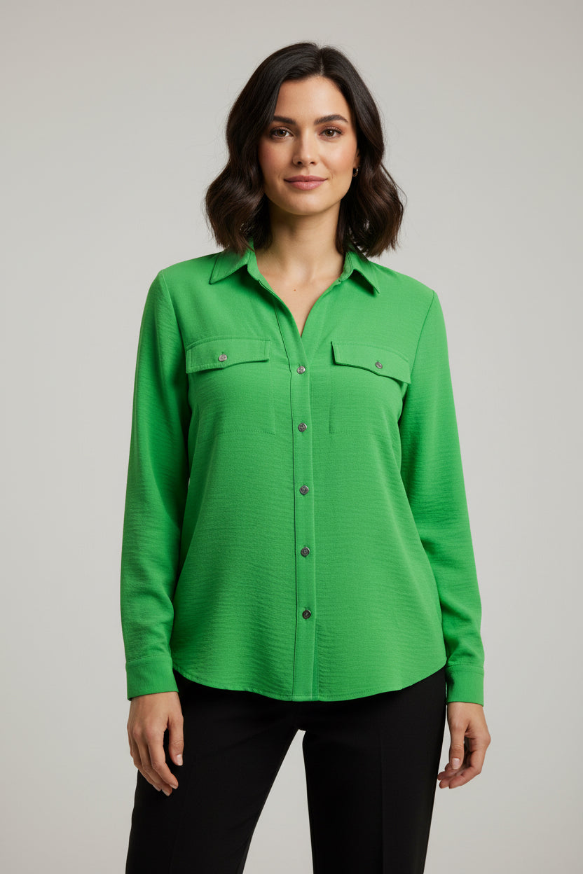 CAMISA RACHEL MANGA LARGA DE MUJER