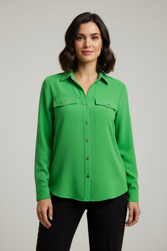 CAMISA RACHEL MANGA LARGA DE MUJER