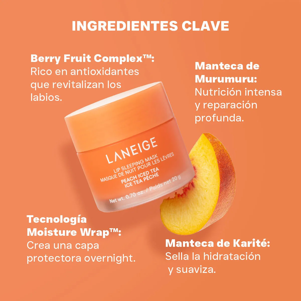 LANEIGE LIP SLEEPING MASK PEACH ICED TEA