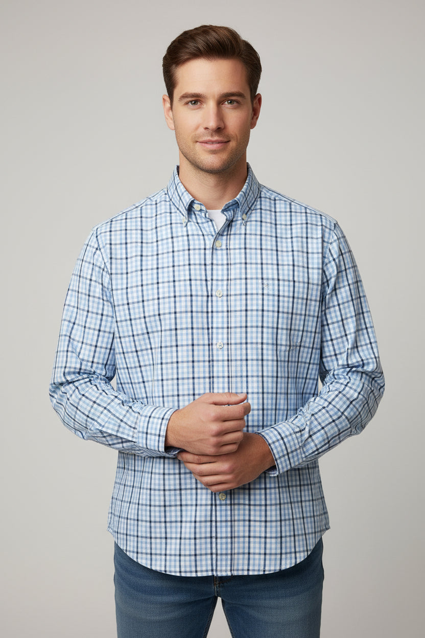 NAUTICA  CAMISA DE VESTIR DE HOMBRE MANGA LARGA
