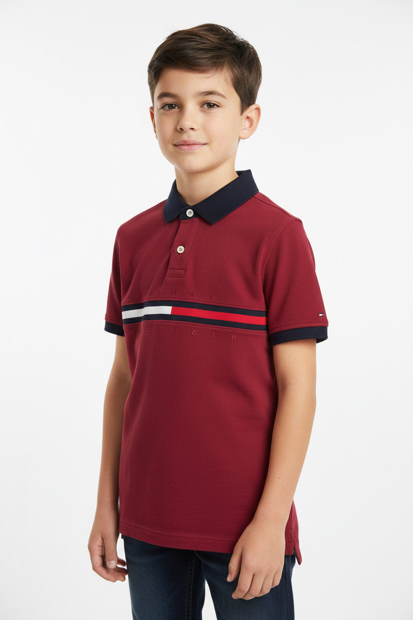 TOMMY HILFIGER CAMISA TIPO POLO DE NIÑO