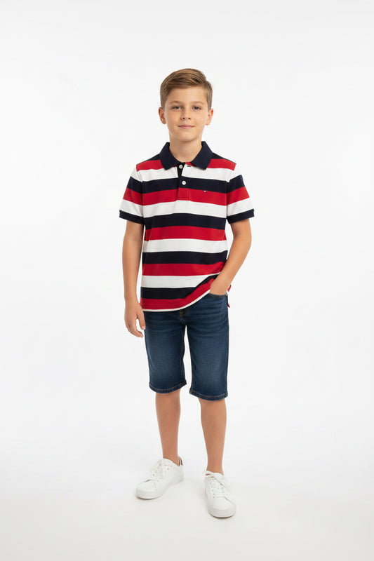 TOMMY HILFIGER CAMISA TIPO POLO DE NIÑO