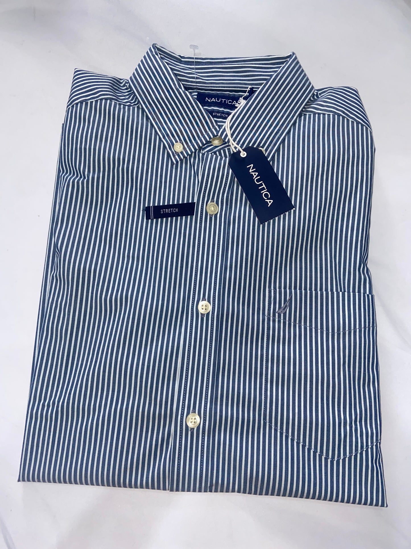 NÁUTICA Camisa de Vestir Manga Larga de Hombre