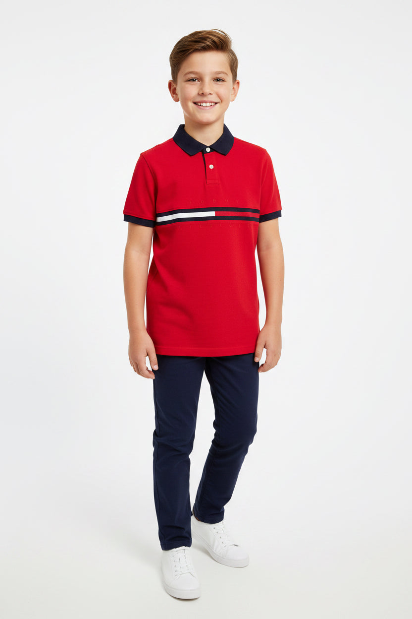 TOMMY HILFIGER CAMISA TIPO POLO DE NIÑO