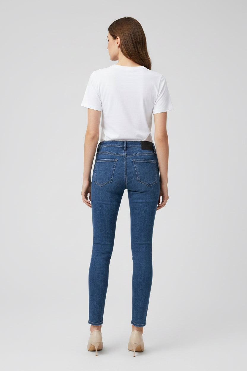 EXPRESS CROPPED SKINNY MID RISE JEANS DE MUJER