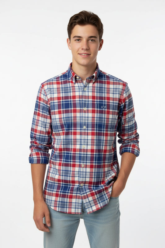 VINEYARD VINES CAMISA DE VESTIR MANGA LARGA JUVENIL