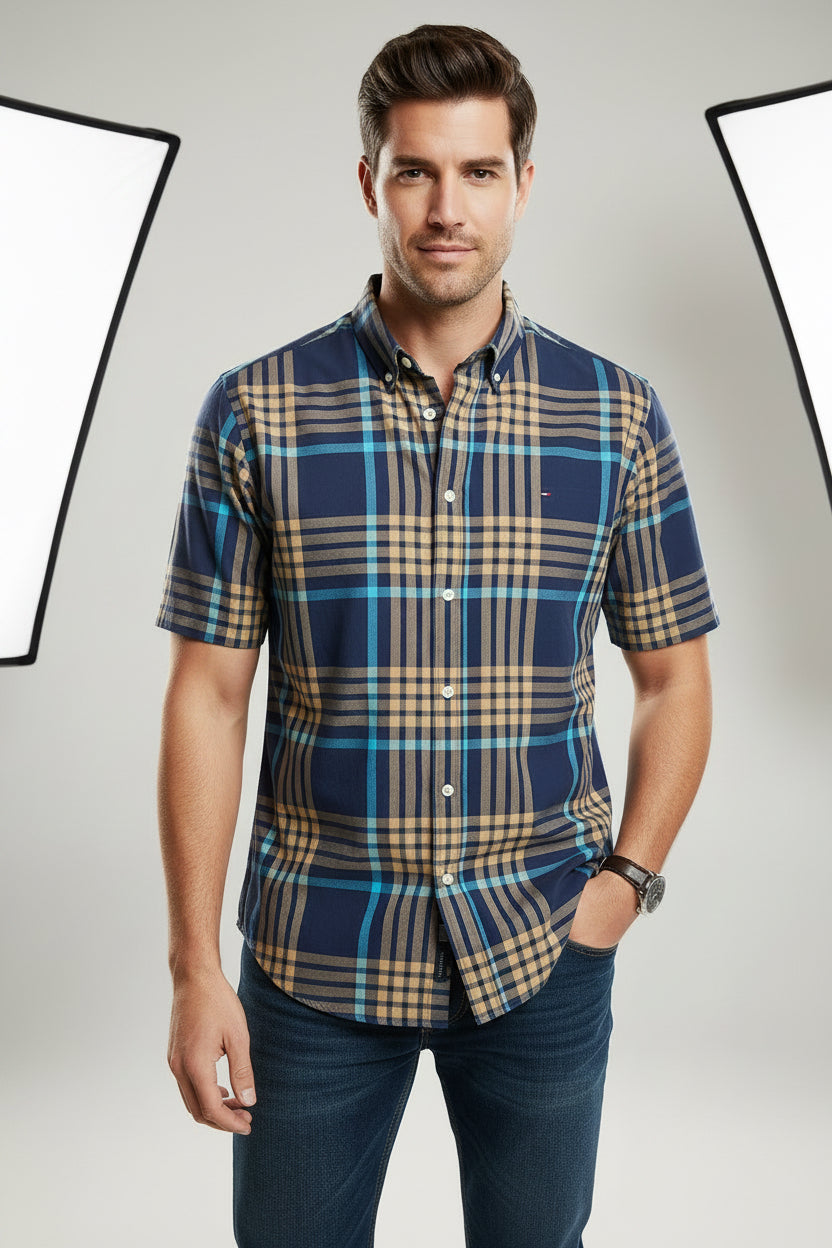 TOMMY HILFIGER VESTIR MANGA CORTA HOMBRE