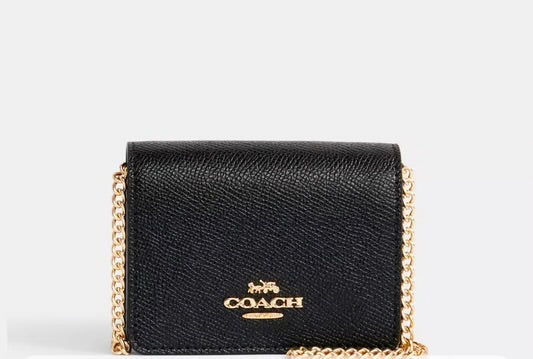 COACH MINI WALLET NEGRA