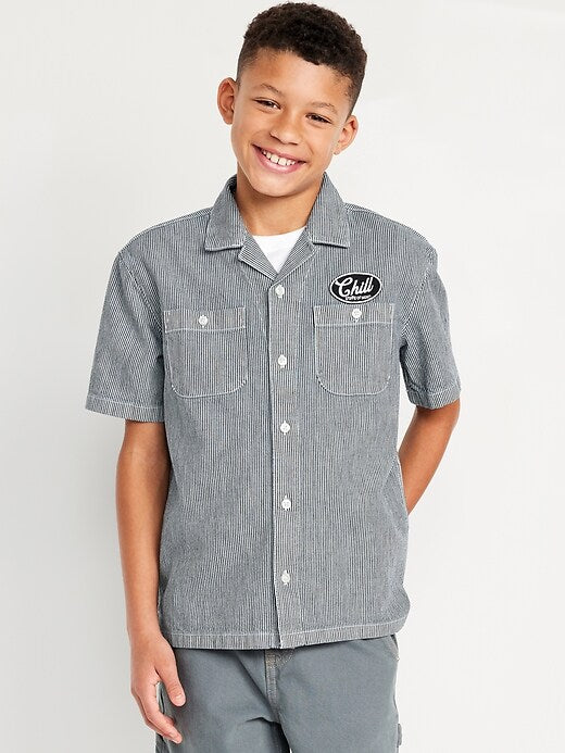 OLD NAVY Camisa de Vestir Manga Corta de Niño
