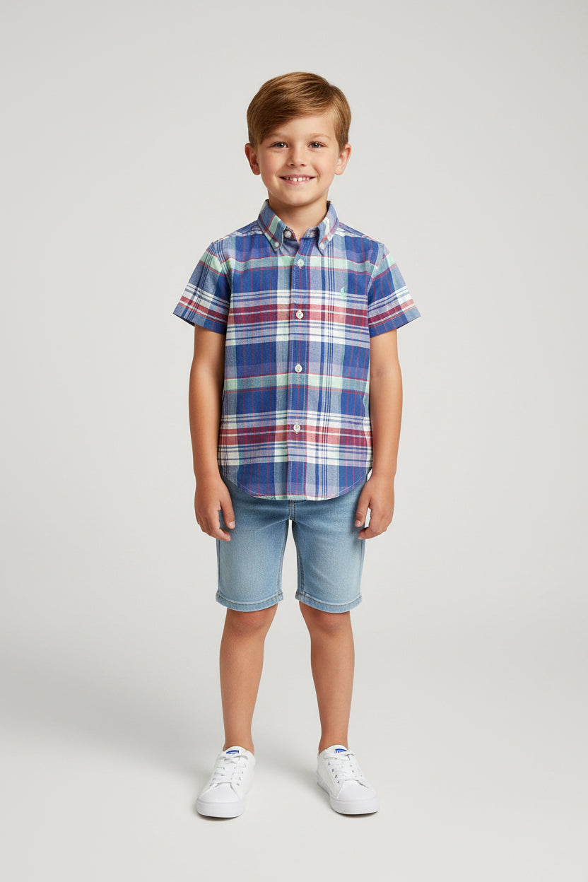 POLO RALPH LAUREN CAMISA VESTIR MANGA CORTA DE NIÑO