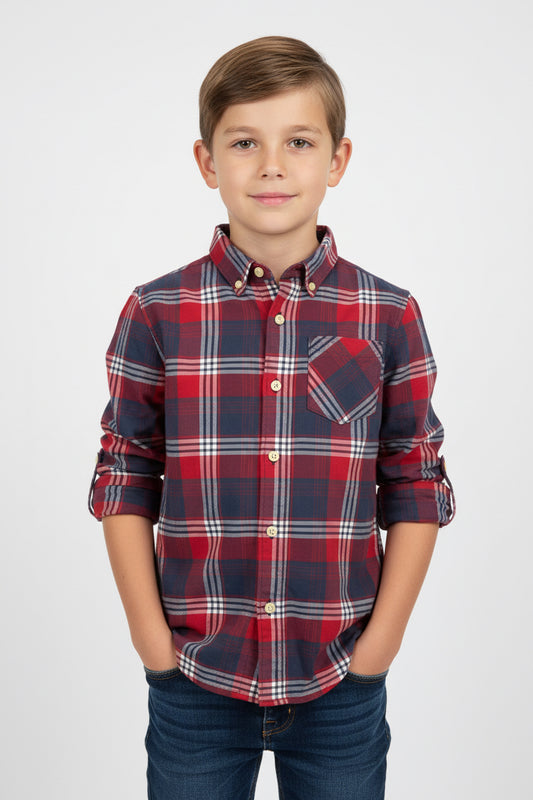 TOMMY HILFIGER CAMISA DE VESTIR MANGA LARGA DE NIÑO