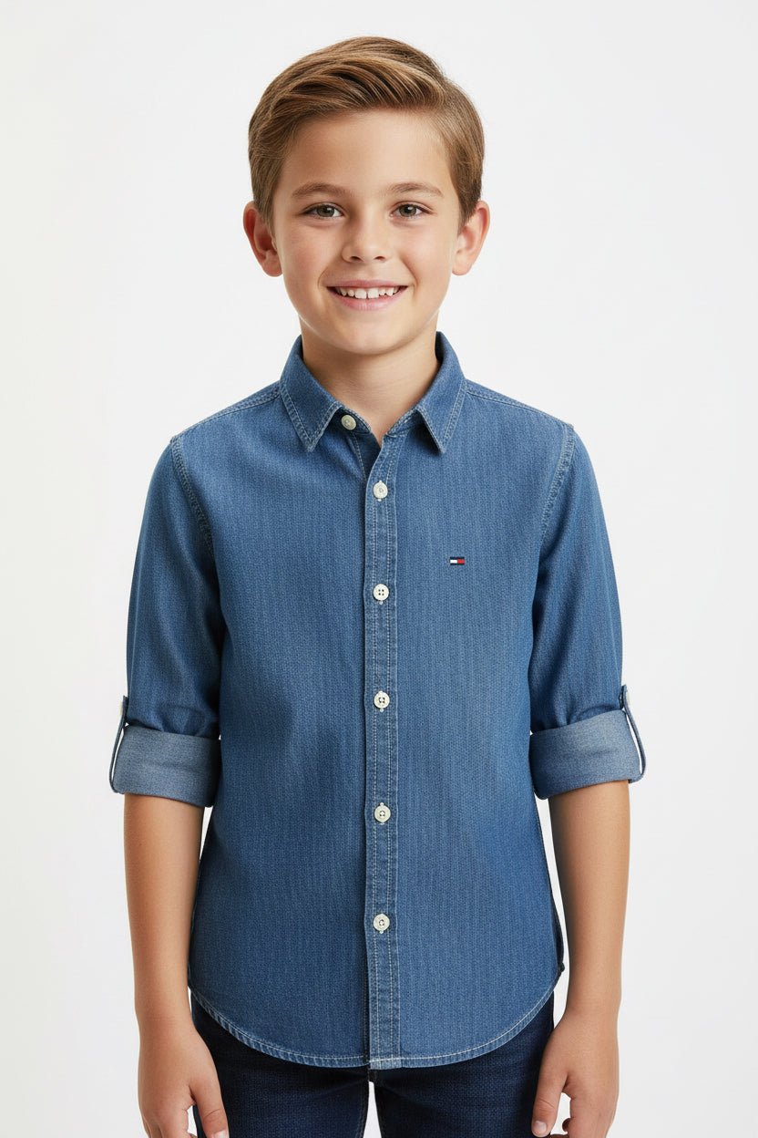 TOMMY HILFIGER CAMISA DE VESTIR MANGA LARGA NIÑO