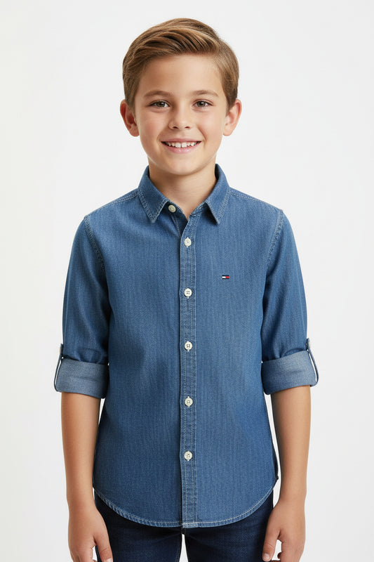 TOMMY HILFIGER CAMISA DE VESTIR MANGA LARGA NIÑO