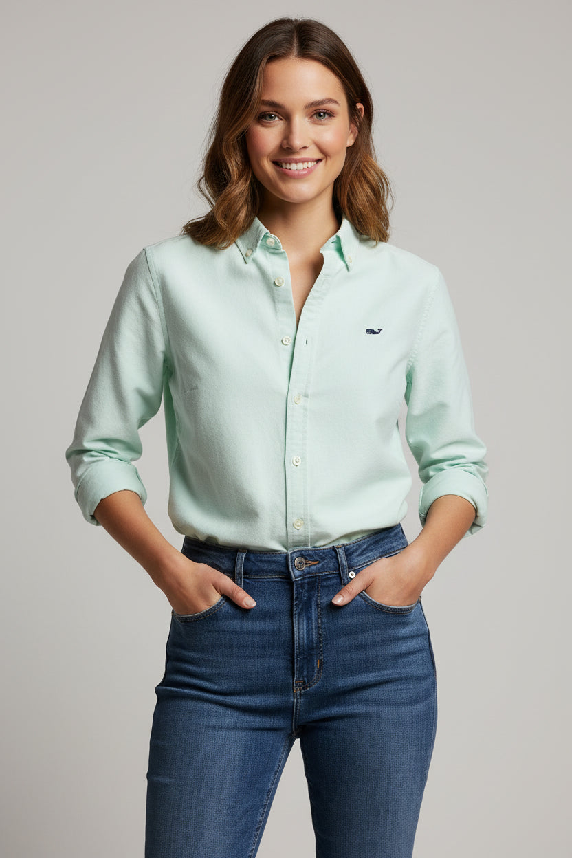 VINEYARD VINES CAMISA DE VESTIR MANGA LARGA DE MUJER
