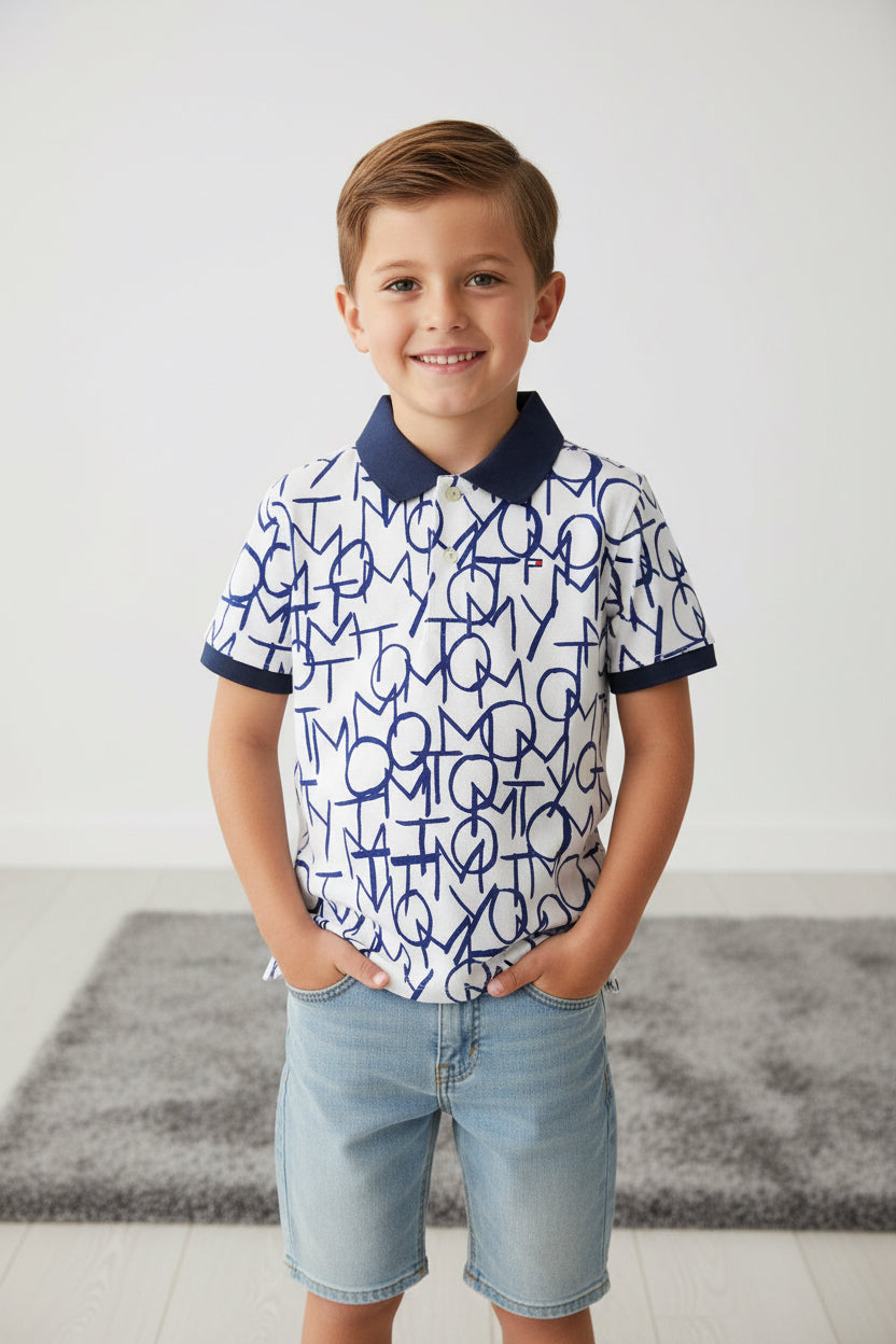 TOMMY HILFIGER CAMISA TIPO POLO DE NIÑO