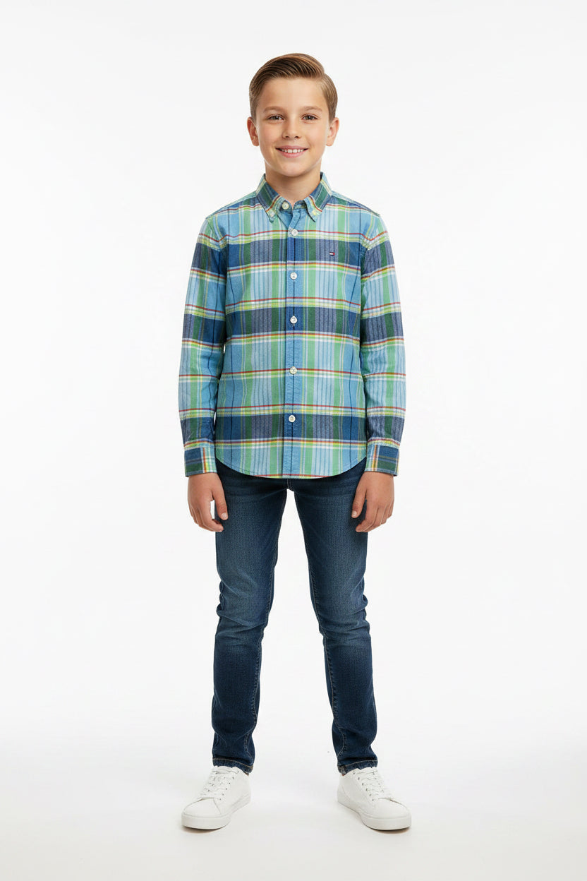 TOMMY HILFIGER CAMISA DE VESTIR MANGA LARGA DE NIÑO