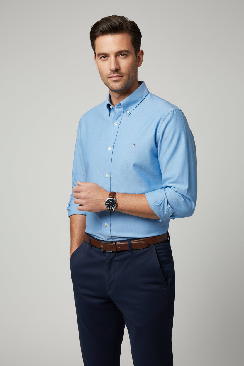 TOMMY HILFIGER VESTIR MANGALARGA HOMBRE