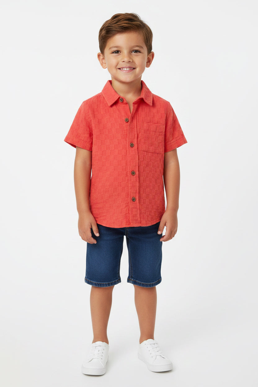 CAT & JACK CAMISA VESTIR MANGA CORTA DE NIÑO