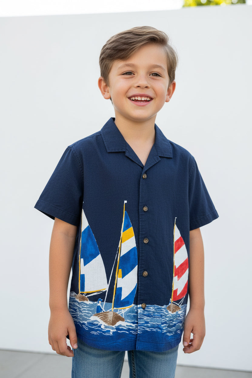 OLD NAVY CAMISA VESTIR MANGA CORTA DE NIÑO