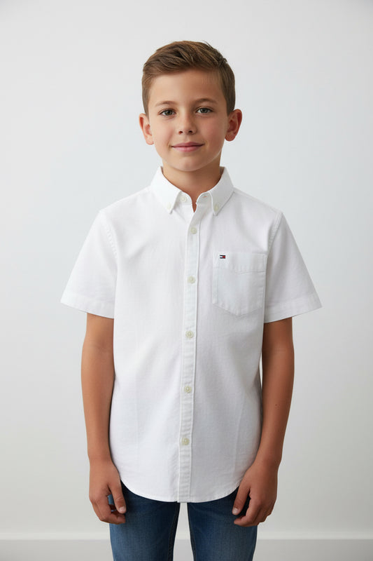 TOMMY HILFIGER CAMISA VESTIR MANGA CORTA DE NIÑO