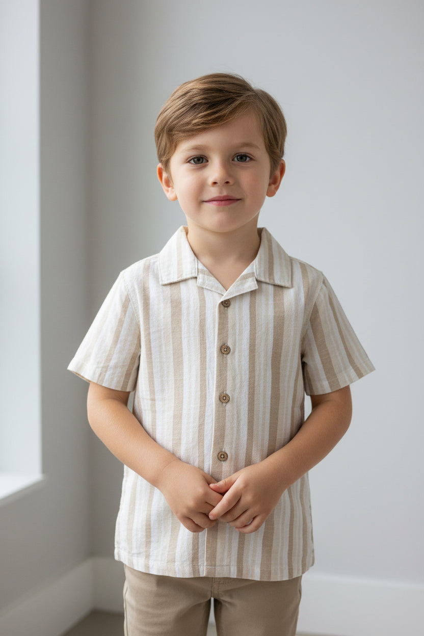 PENGUIN CAMISA VESTIR MANGA CORTA NIÑO