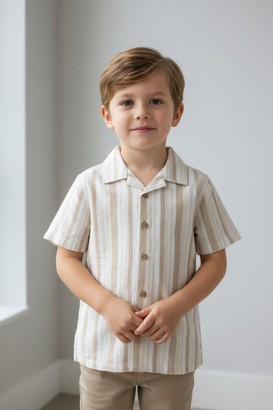 PENGUIN CAMISA VESTIR MANGA CORTA NIÑO