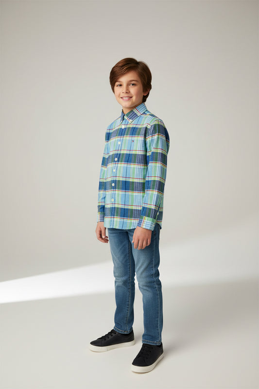 TOMMY HILFIGER CAMISA VESTIR MANGA LARGA DE NIÑO