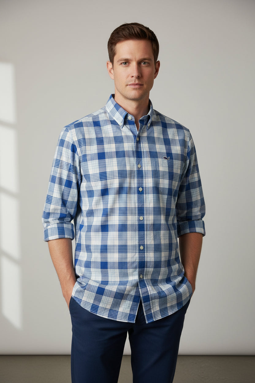 VINEYARD VINES CAMISA DE VESTIR DE HOMBRE MANGA LARGA