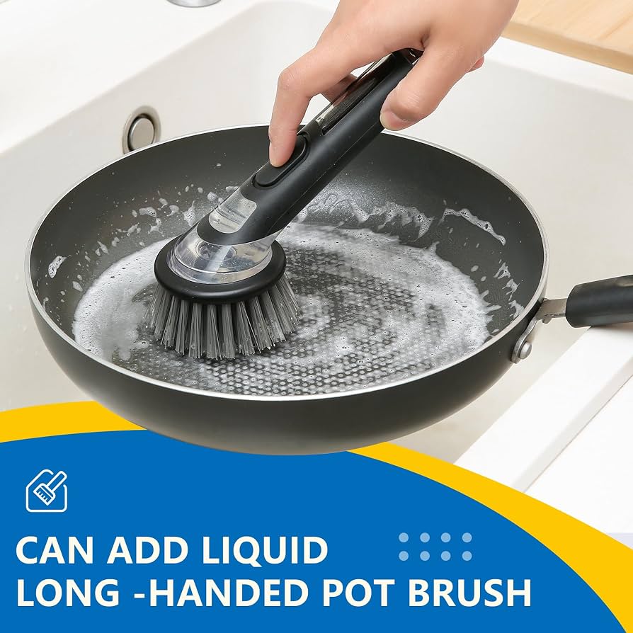 SOAP DISPENSING BRUSH & SPIRAL HOLDER