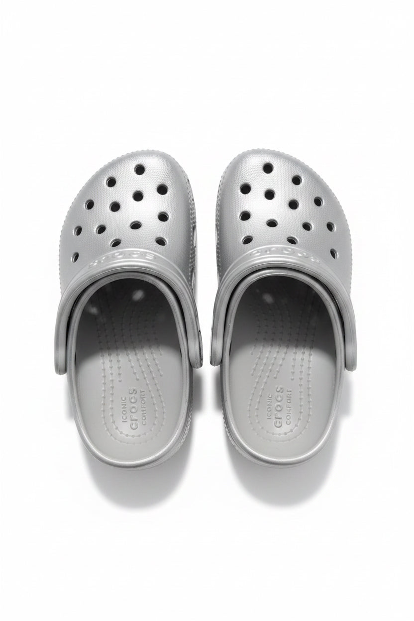 CROCS PLATEADA  DE NIÑA
