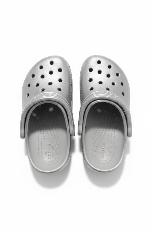 CROCS PLATEADA  DE NIÑA