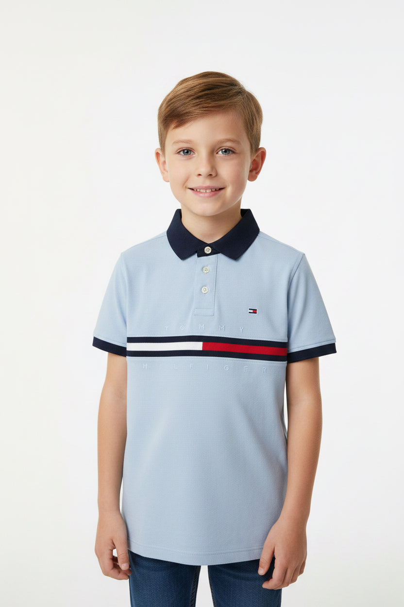 TOMMY HILFIGER CAMISA TIPO POLO DE NIÑO